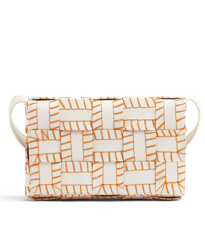 Bottega Veneta Cassette Should Bag Lambskin Orange